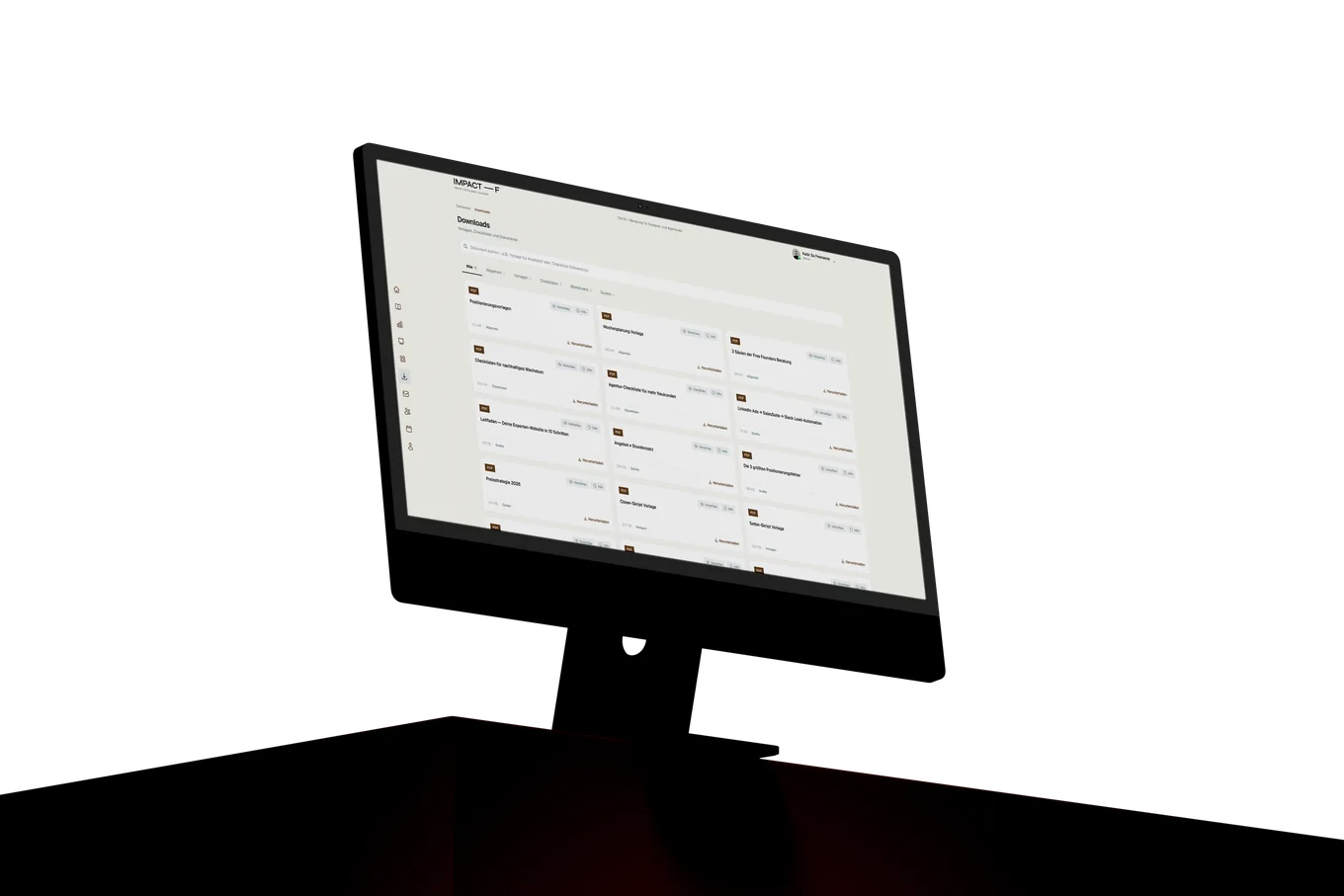 Der Download-Bereich mit Vorlagen und Checklisten