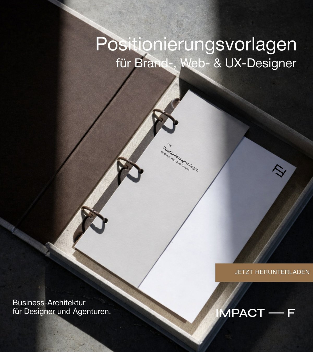 Positionierungsvorlagen für Brand-, Web- & UX-Designer — Cover